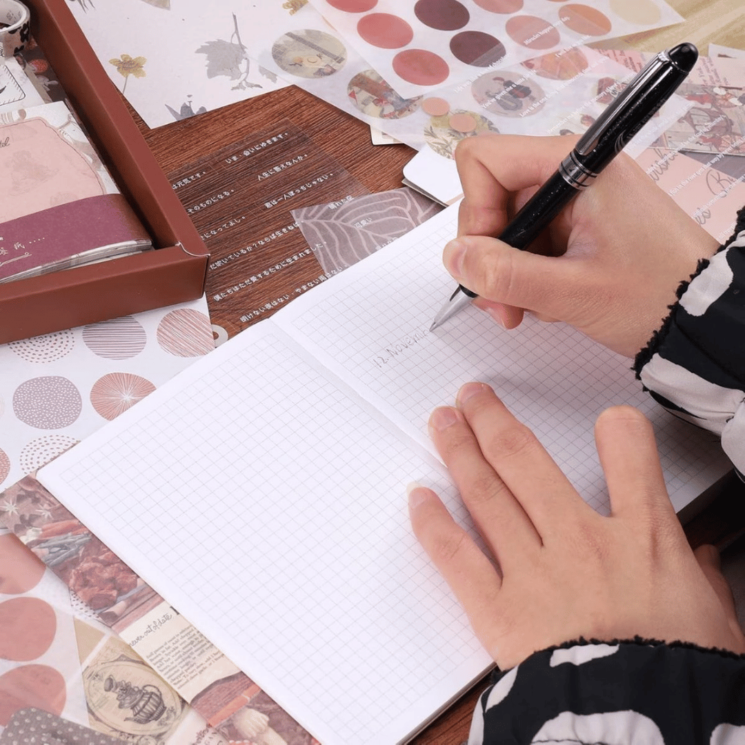 journaling set met retro design en luxe verpakking