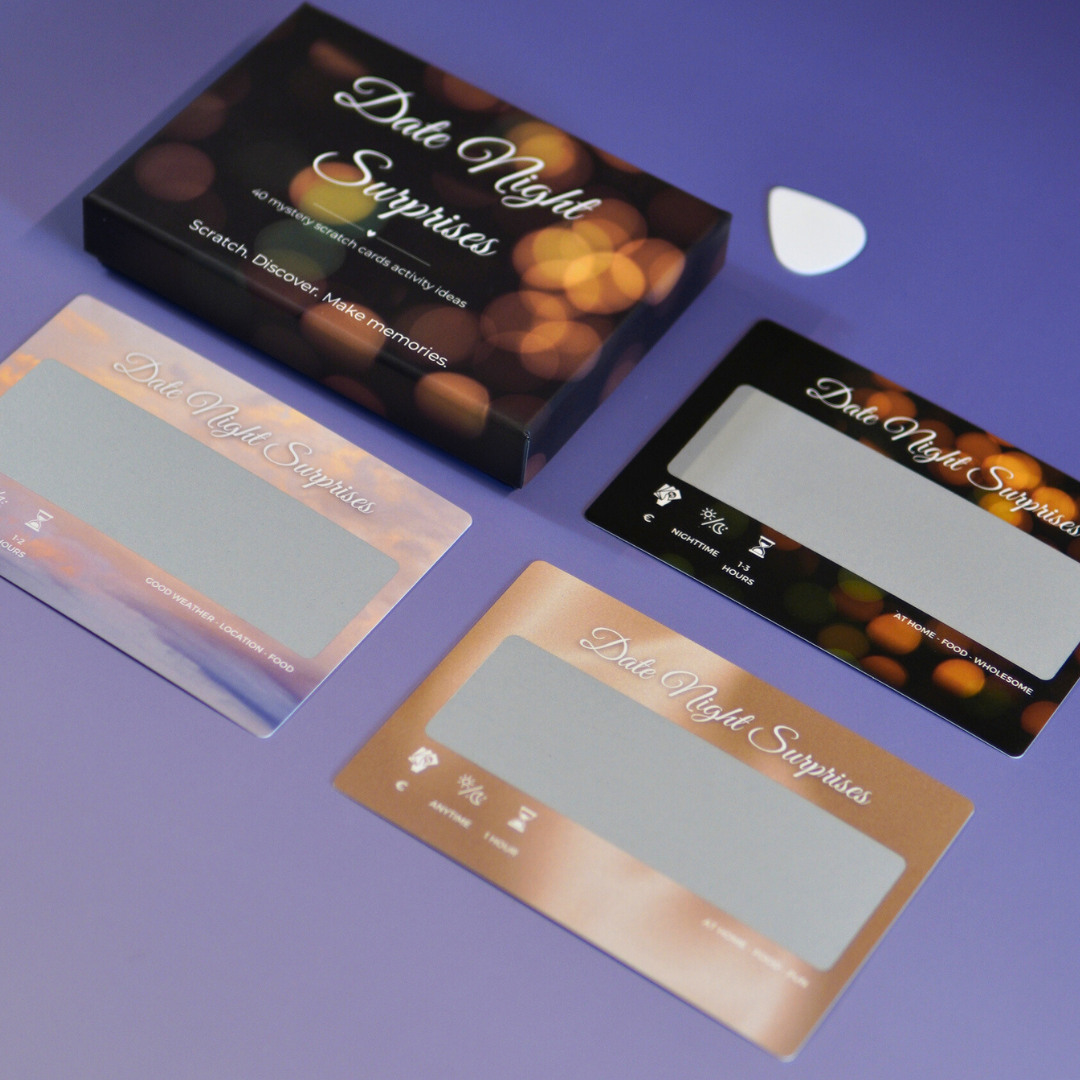 Date Night Surprises is een romantisch spel voor koppels met creatieve verrassingen en opdrachten