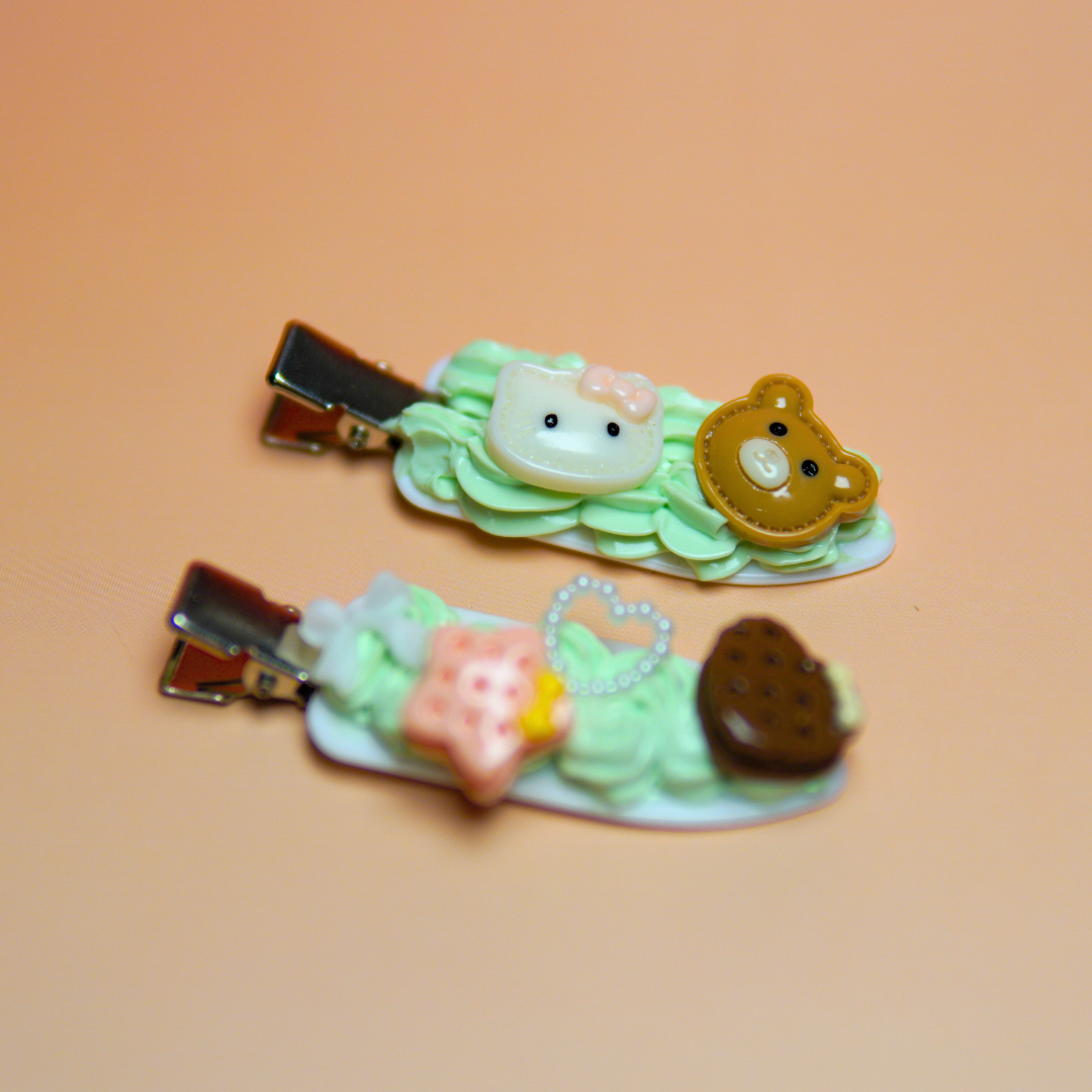 DIY set met materialen voor het decoreren van haarspeldjes