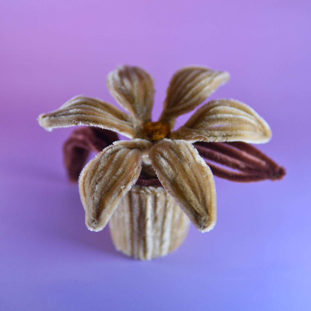 Knutselpakket voor bloemen maken met pijpenragers in zachte tinten