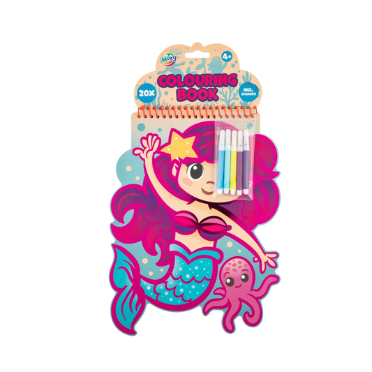 Kleurboek voor Kinderen Zeemeermin – Water Kleurboek + Zee Kleurboek met Stickers – Creatieve Waterkleuren Set