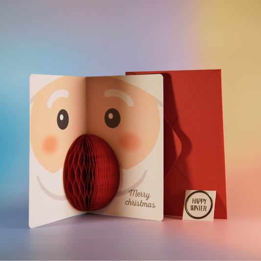 3D kerstkaarten set - Incl. envelop en sticker (6 stuks) - Kerstkaarten met enveloppen - Luxe kerstkaarten