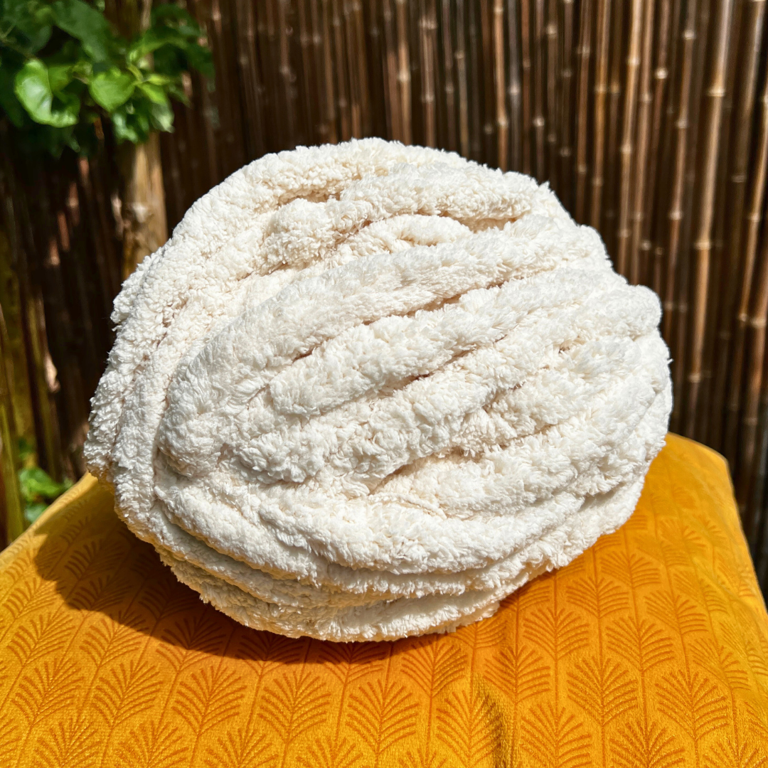 beige chunky yarn breien