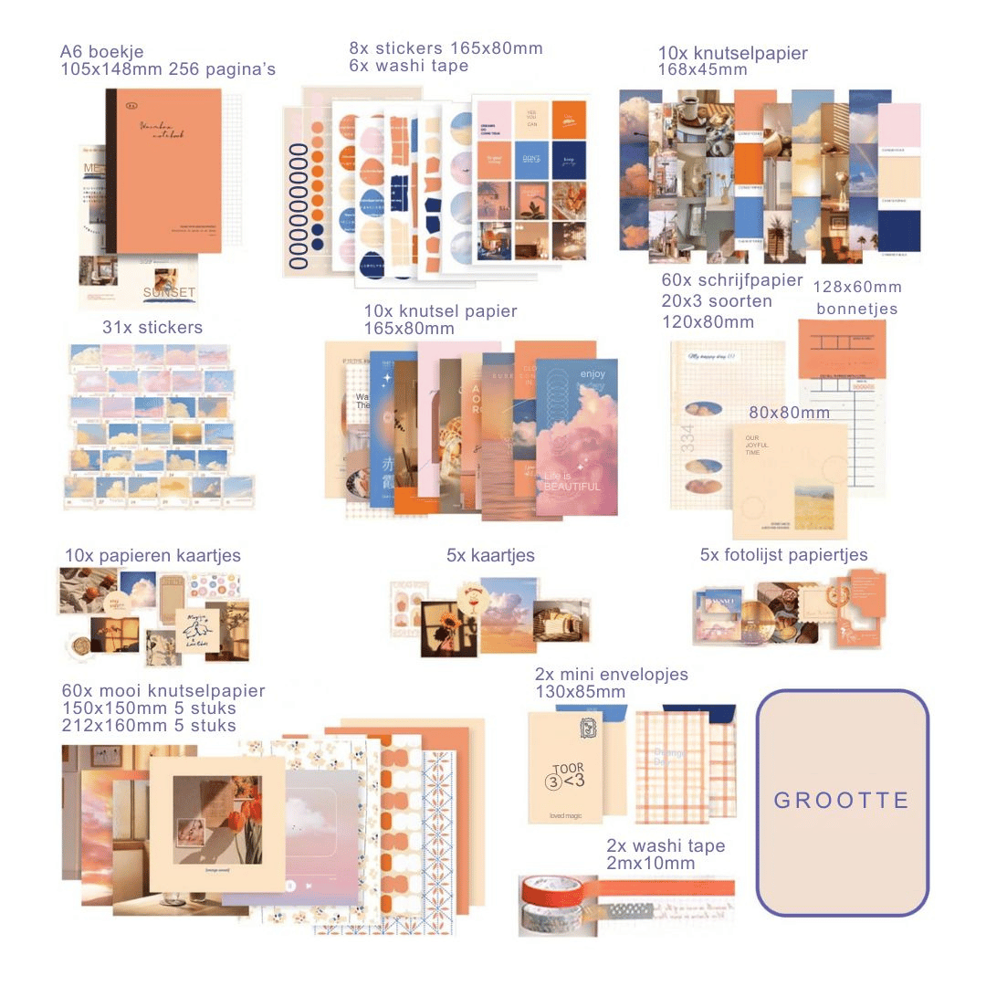 Scrapbooking set voor volwassenen, perfect voor journaling