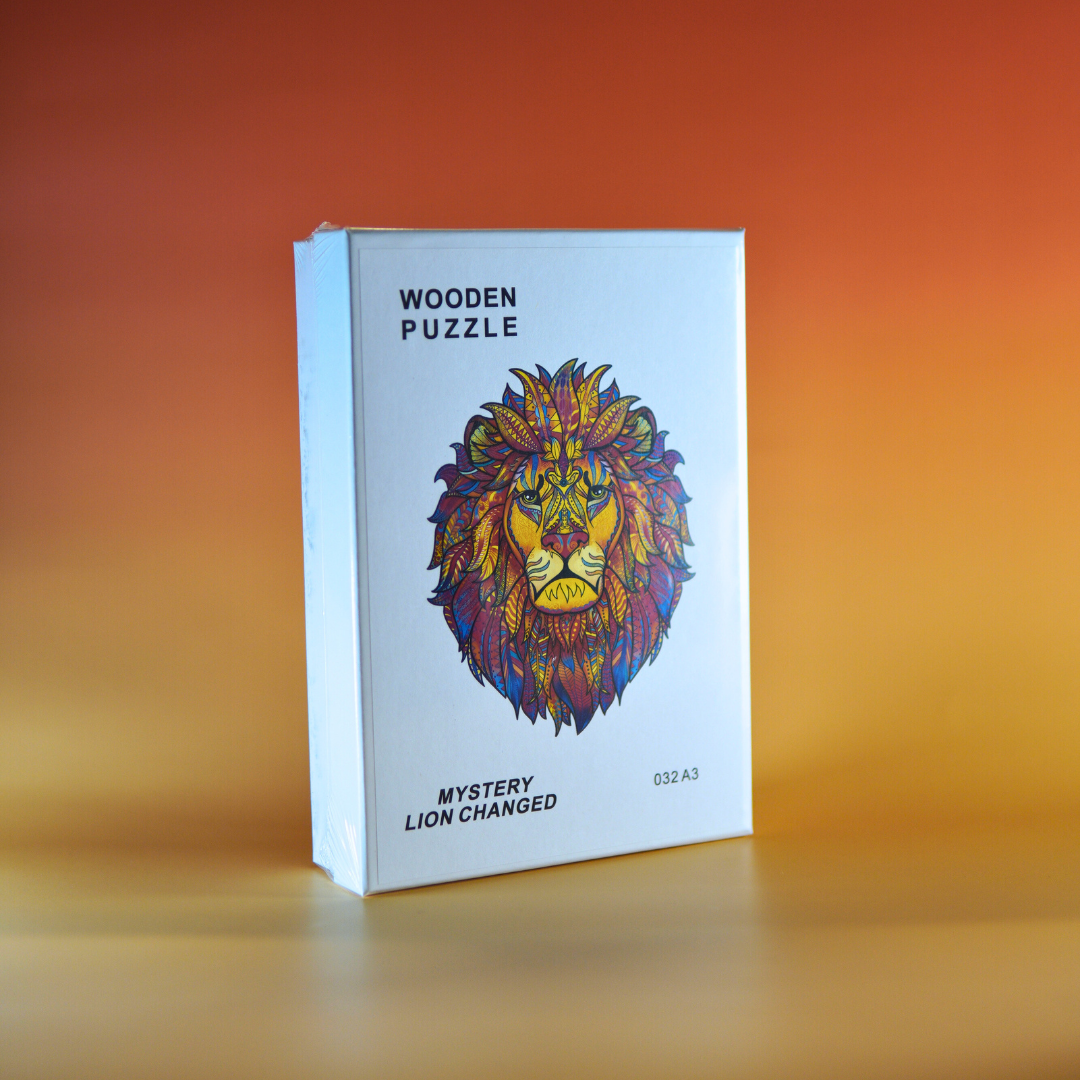 Volwassenen puzzel met leeuw ontwerp van duurzaam hout
