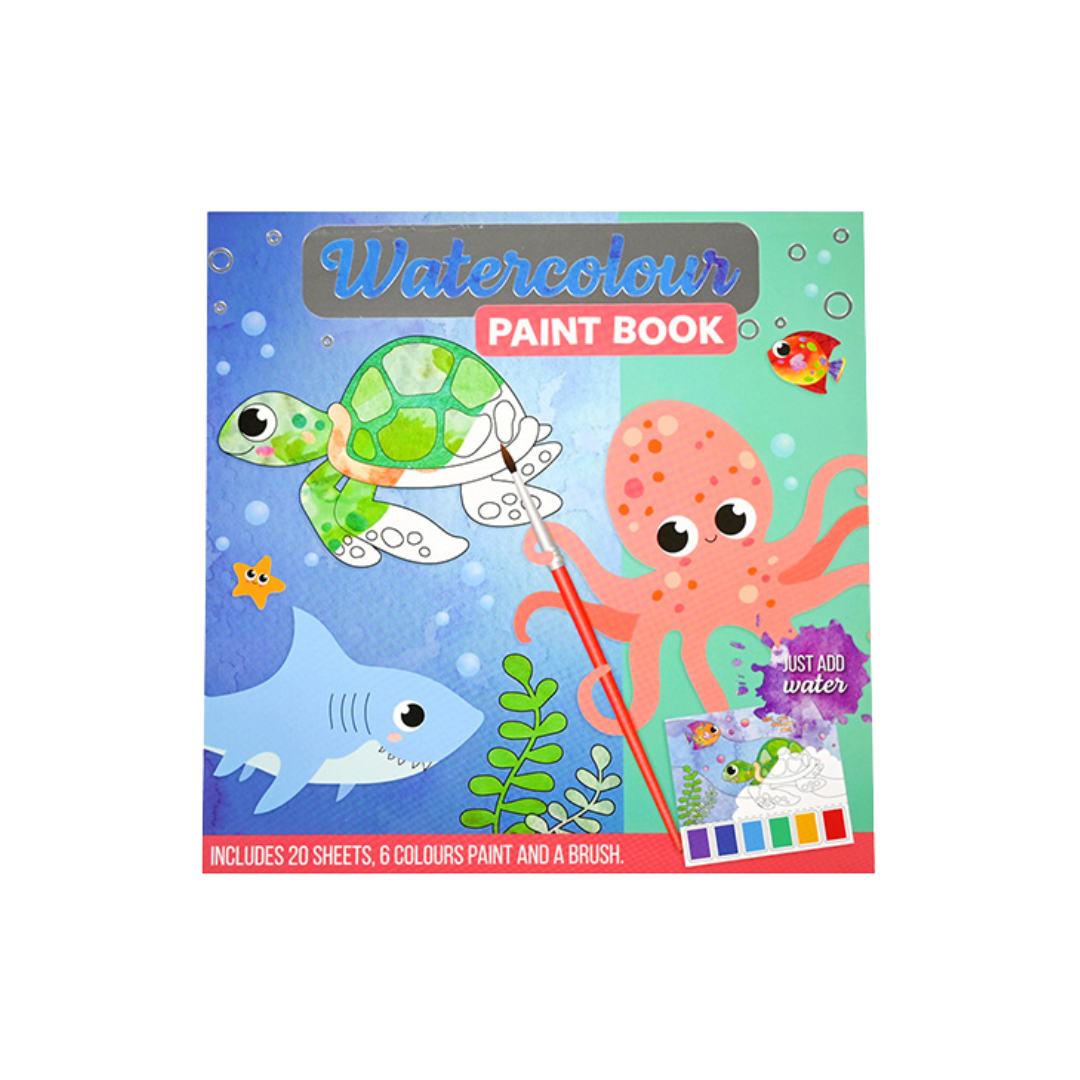Kleurboek voor Kinderen Zeemeermin – Water Kleurboek + Zee Kleurboek met Stickers – Creatieve Waterkleuren Set