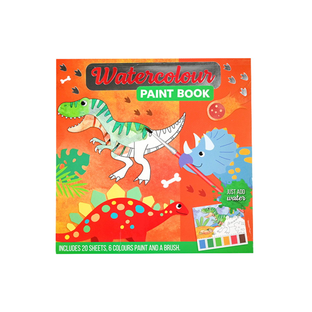 Dinosaurussen Kleurset – Watercolour Boek + Tijger Kleurboek – Creatief Speelgoed voor Jongens