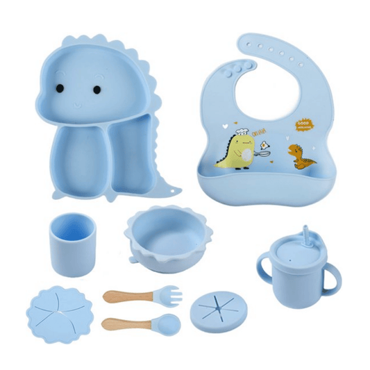 BPA-vrij blauwe kinderservies, veilig en duurzaam voor jonge kinderen