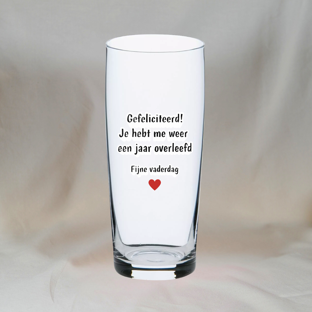 Bierglas: Fijne Vaderdag ✧