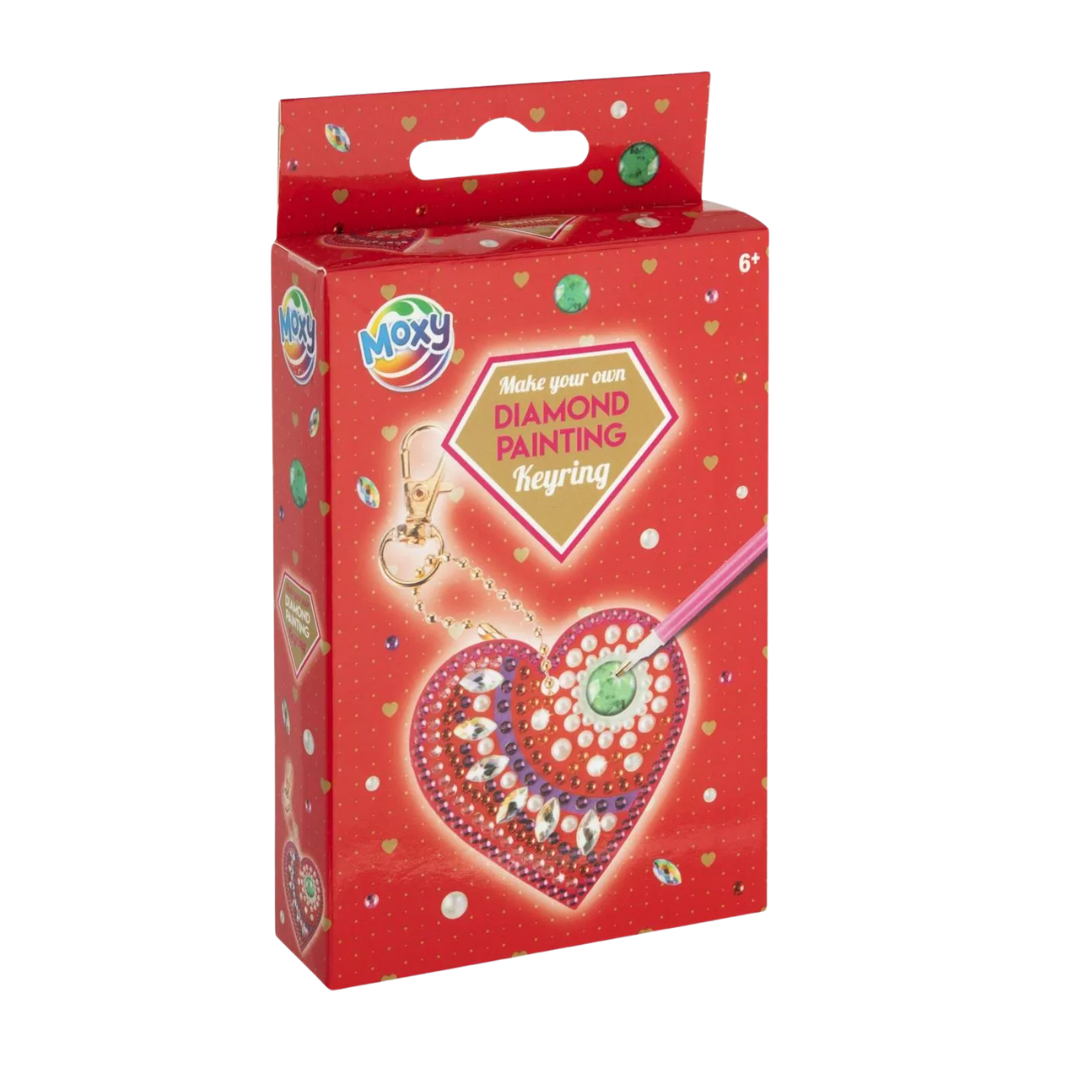 Kleurboek & Diamond Painting Set – Florals Teken Kleurboek + DIY Rode Hart Diamond Painting Sleutelhanger – Creatief Hobby DIY Pakket – Cadeau Voor Meisjes 8+