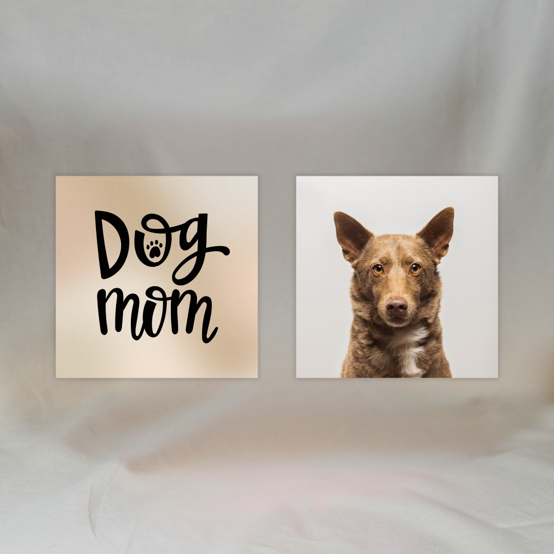 Gepersonaliseerde Fotomagneten (Set van 2): Dog Mom ✧