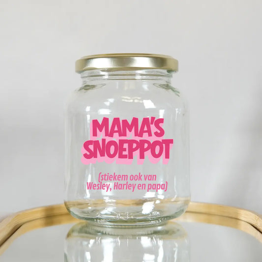 Kwaliteitsglas: Stevige glazen snoeppot met een verfijnde, persoonlijke afwerking