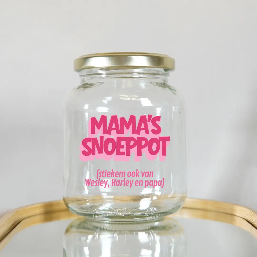 Kwaliteitsglas: Stevige glazen snoeppot met een verfijnde, persoonlijke afwerking