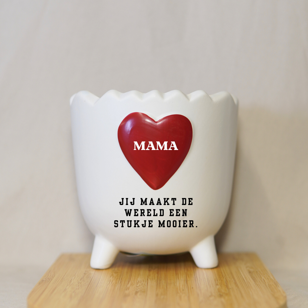 Bloempot Mama (Wit) ✧