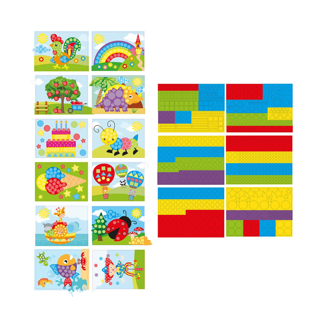 Sticker Mozaïek Dieren – Dieren – Educatief Stickerboek Kinderen – Creatief Speelgoed 3 jaar / 4 jaar / 5 jaar