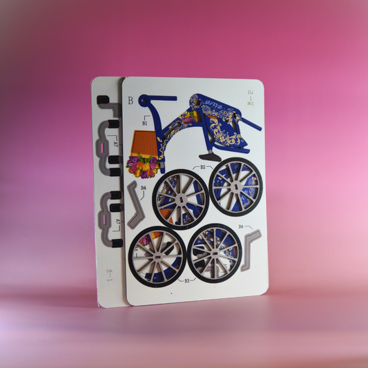 Houten 3D puzzel - Fiets (Blauw) - Puzzel - Houten puzzel volwassenen - Cadeau voor mannen