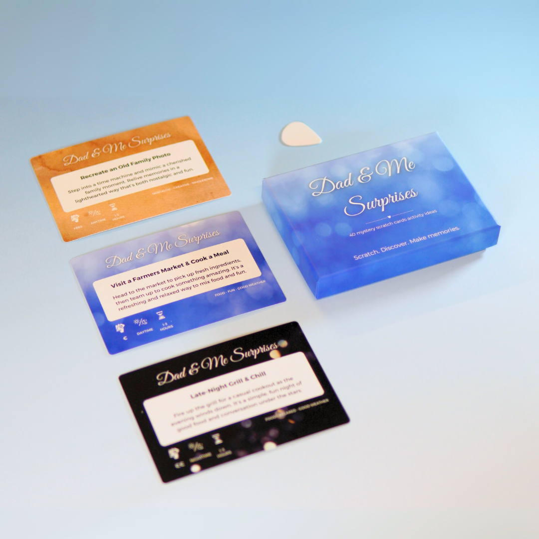 Verrassingsbox cadeau voor papa met activiteiten die vader en kind samen kunnen doen