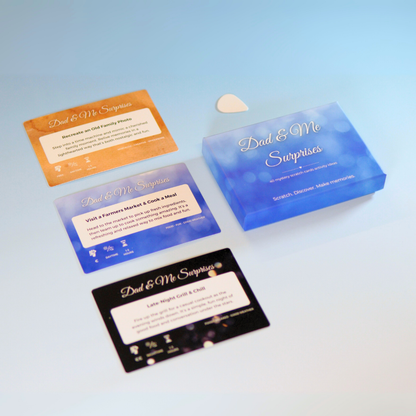 Verrassingsbox cadeau voor papa met activiteiten die vader en kind samen kunnen doen