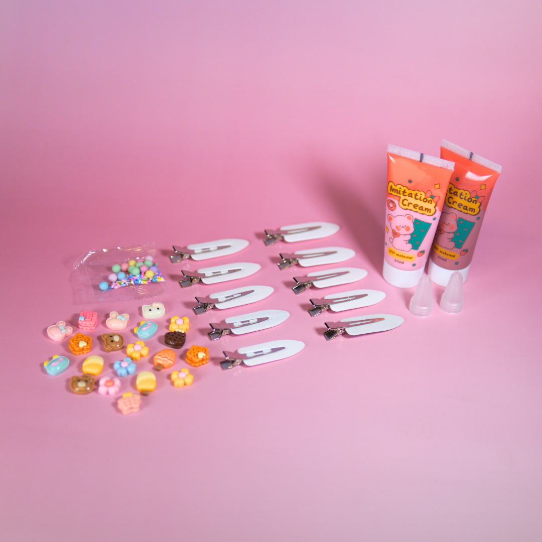 Complete set voor het maken en decoreren van haarspeldjes