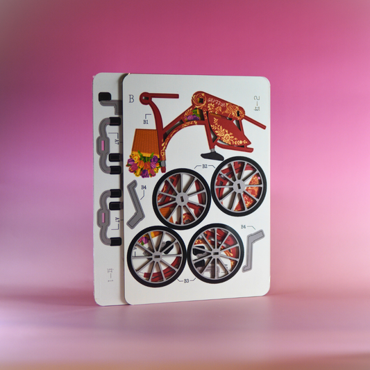 Houten 3D puzzel - Fiets (Rood) - Puzzel - Houten puzzel volwassenen - Cadeau voor mannen