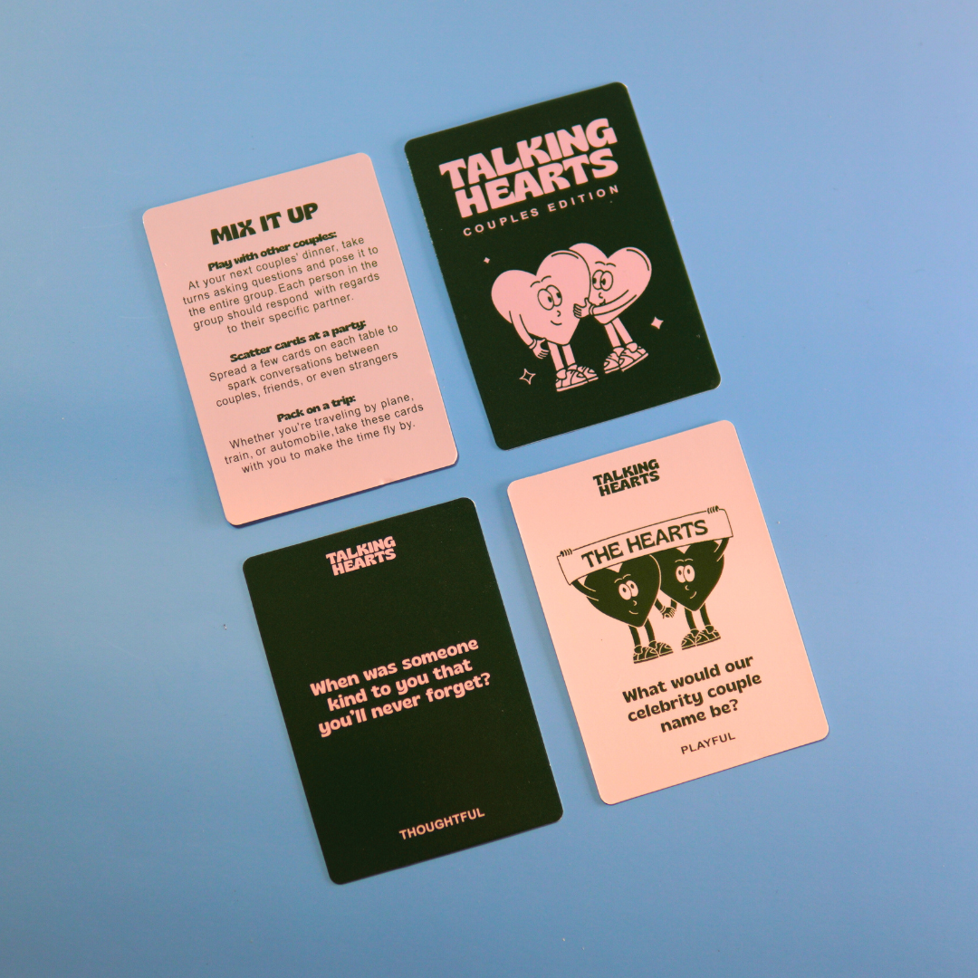 Origineel cadeau voor koppels: Talking Hearts gesprekskaarten
