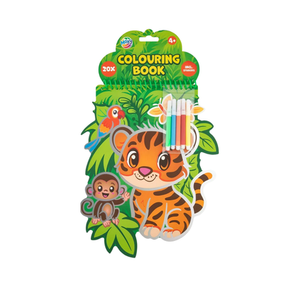 Dinosaurussen Kleurset – Watercolour Boek + Tijger Kleurboek – Creatief Speelgoed voor Jongens