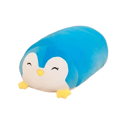Blauwe pinguïn knuffel in kawaii stijl, zacht en knuffelbaar