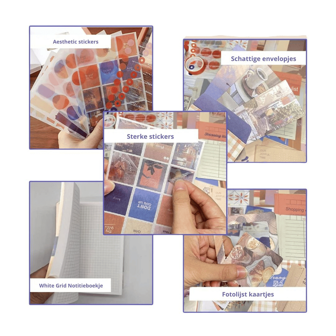 retro collage maken collectie set