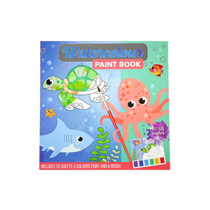 Kleurboek voor Kinderen Zeemeermin – Water Kleurboek + Zee Kleurboek met Stickers – Creatieve Waterkleuren Set