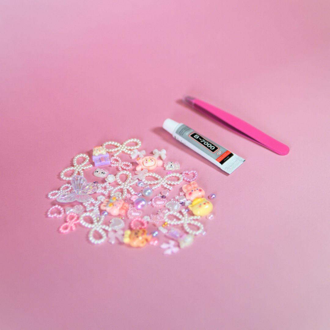 Creatieve fotolijst met baddie vibes versieren set