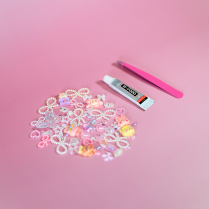 Creatieve fotolijst met baddie vibes versieren set