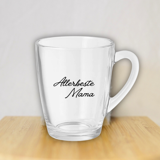 Glazen theeglas: Allerbeste Mama ✧