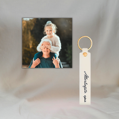 Gepersonaliseerde Fotomagneet en Sleutelhanger (Set van 2): Oma ✧