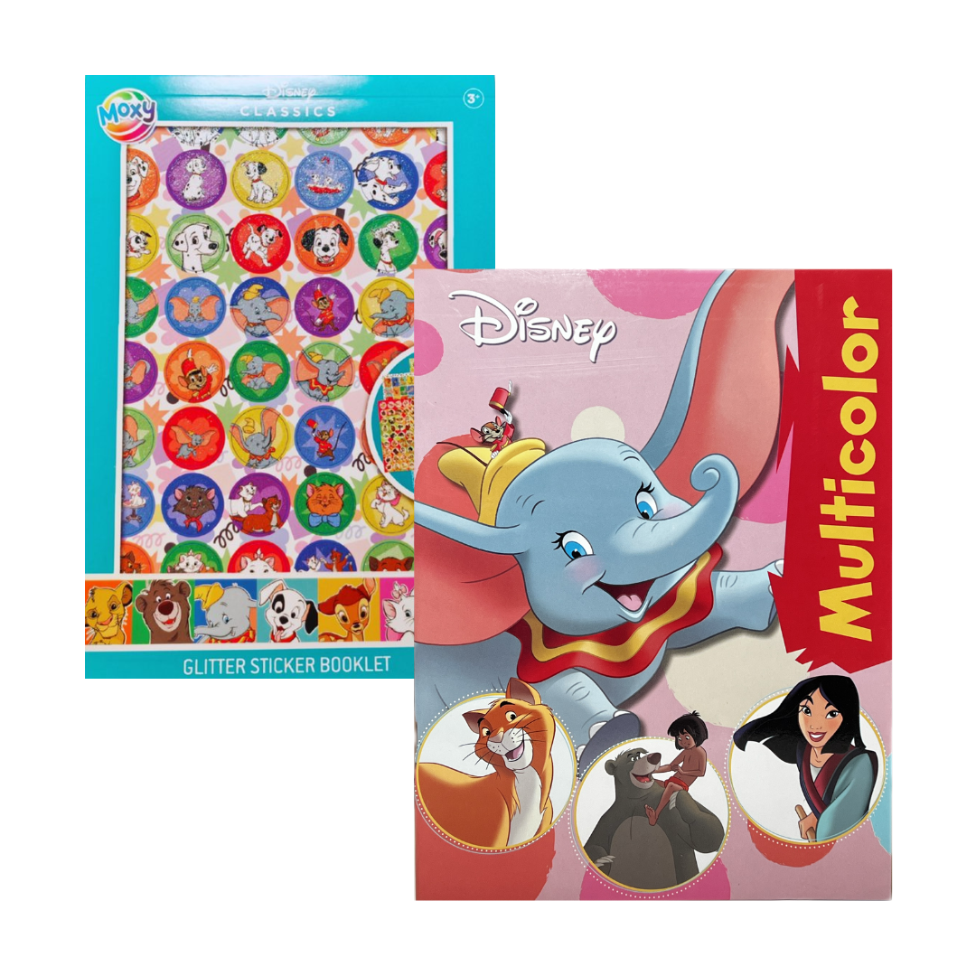 Disney Dumbo Kleurboek + Stickerboekje – 16 Kleurplaten & 300 Disney Classics Stickers – Creatief Tekenen & Knutselen
