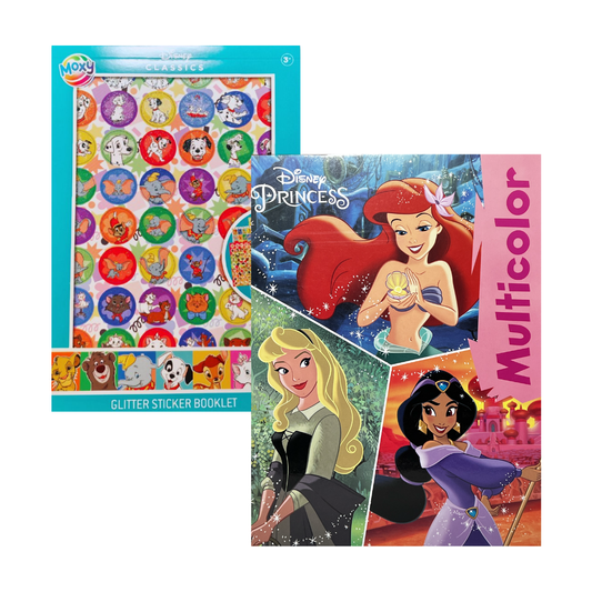 Disney Princess Kleurboek + Stickerboekje – 16 Kleurplaten & 300 Disney Classics Stickers – Creatief Speelgoed Meisjes