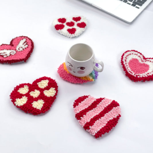Onderzetters Punch Needle Set: Love is in the air ✧