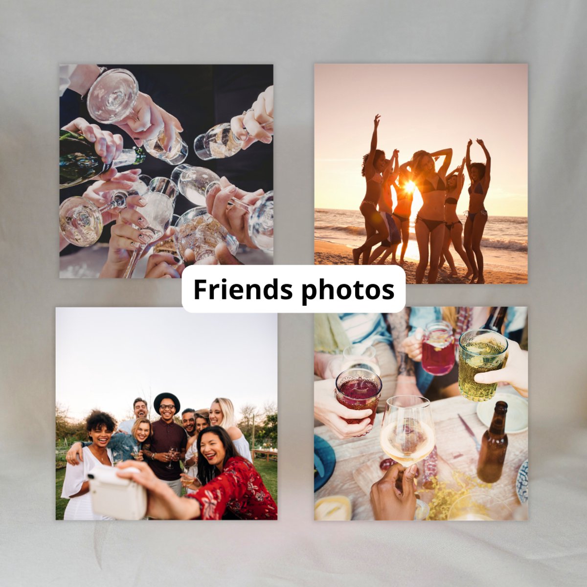 Gepersonaliseerde Fotomagneten (Set van 4) ✧