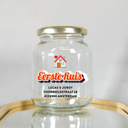 karaktervolle snoeppot met persoonlijke touch voor housewarming gift