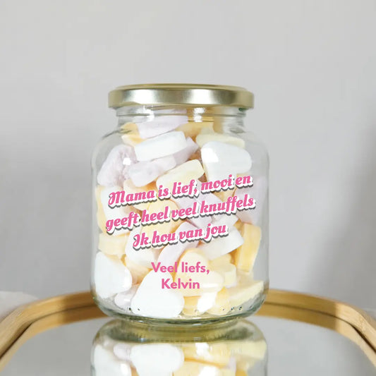 De ultieme verrassing: Gevulde snoeppot met naam; een zoete herinnering die gezien mag worden