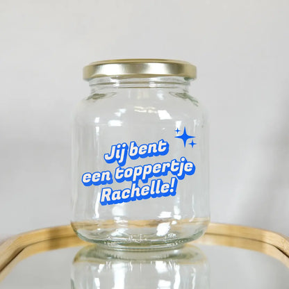 gepersonaliseerde pot voor op het bureau toppertje
