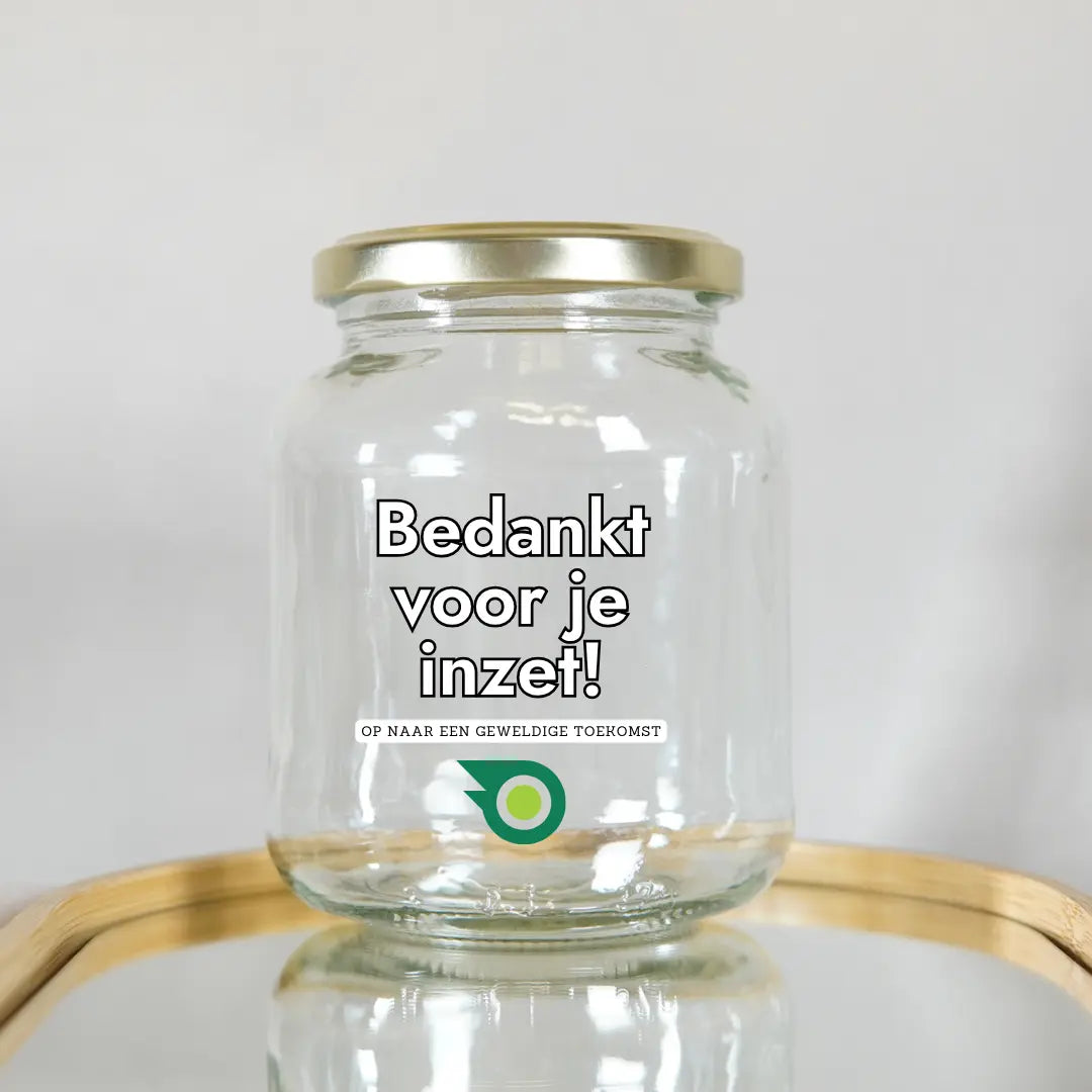 glazen snoeppot origineel relatiegeschenk cadeau