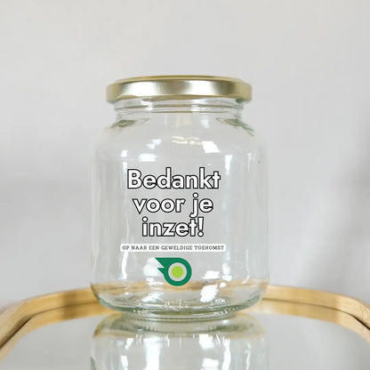 glazen snoeppot origineel relatiegeschenk cadeau