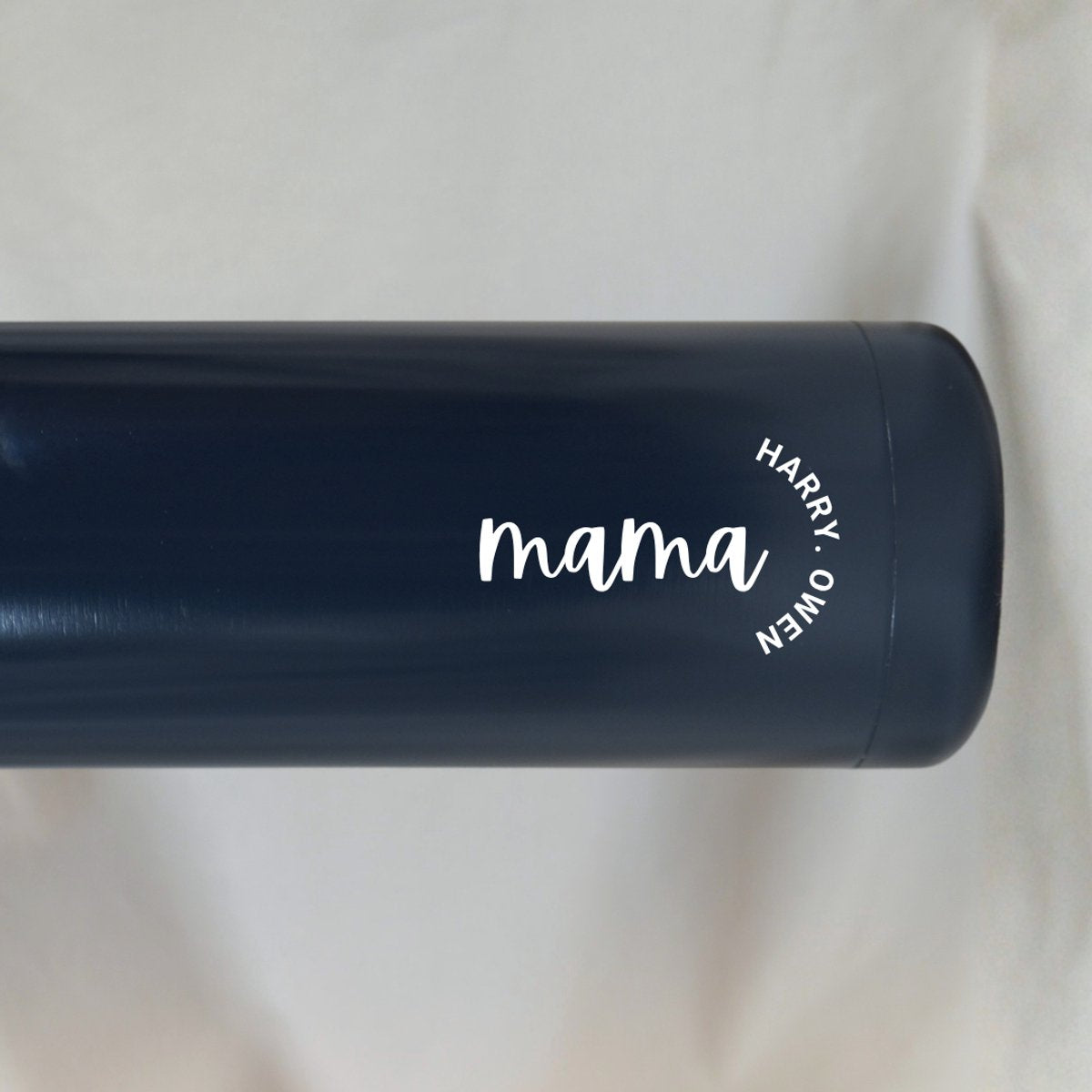 Gepersonaliseerde Thermosfles Mama (Donkerblauw) ✧