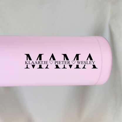 Gepersonaliseerde Thermosfles Mama (Roze) ✧