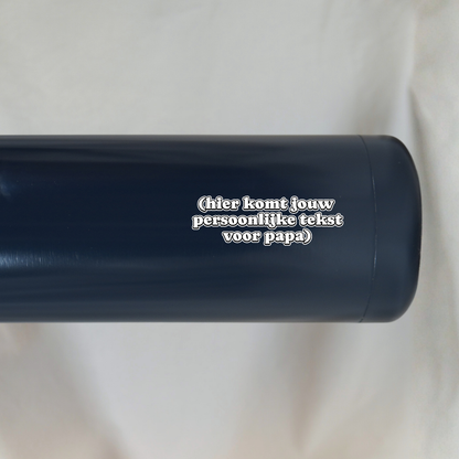 Gepersonaliseerde Thermosfles Papa (Donkerblauw) ✧