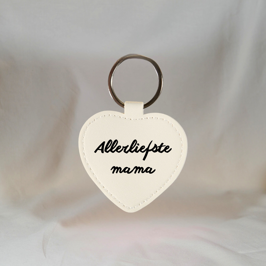 Gepersonaliseerde Fotomagneet en Sleutelhanger (Set van 2): Allerliefste Mama ✧