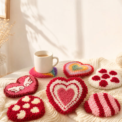 Onderzetters Punch Needle Set: Love is in the air ✧