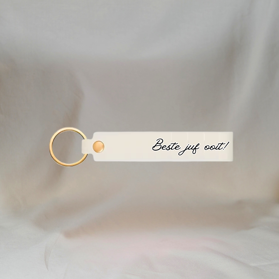 Gepersonaliseerde Fotomagneet en Sleutelhanger (Set van 2): Juf ✧