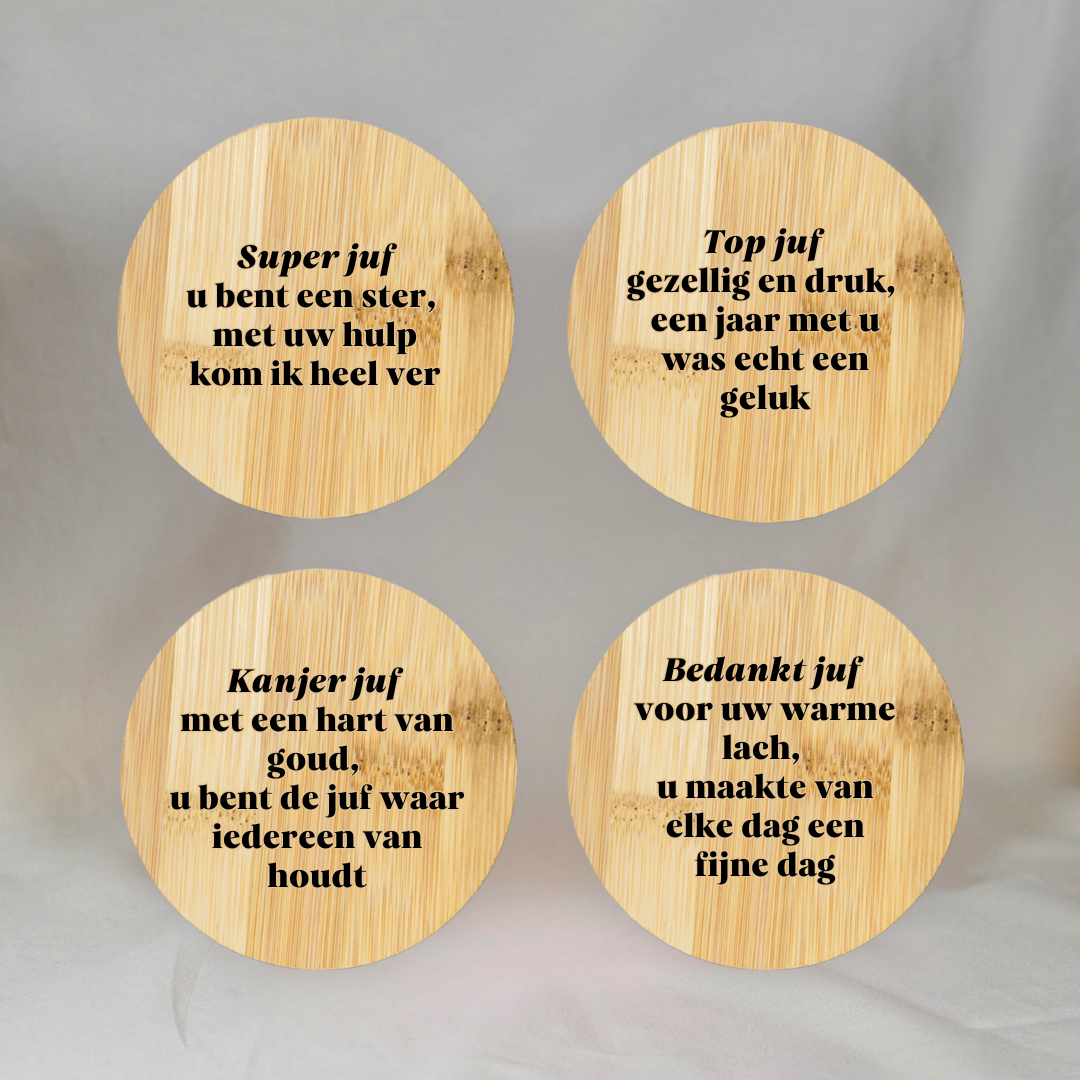 Onderzetters Juf ✧