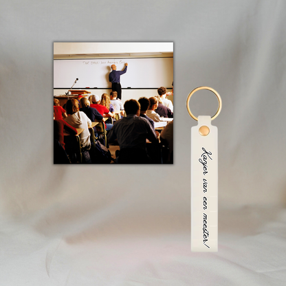 Gepersonaliseerde Fotomagneet en Sleutelhanger (Set van 2): Meester ✧